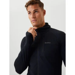 BJØRN BORG Björn Borg Borg Running Mid Layer Hood Herren -Craft Verkäufe 168944 5